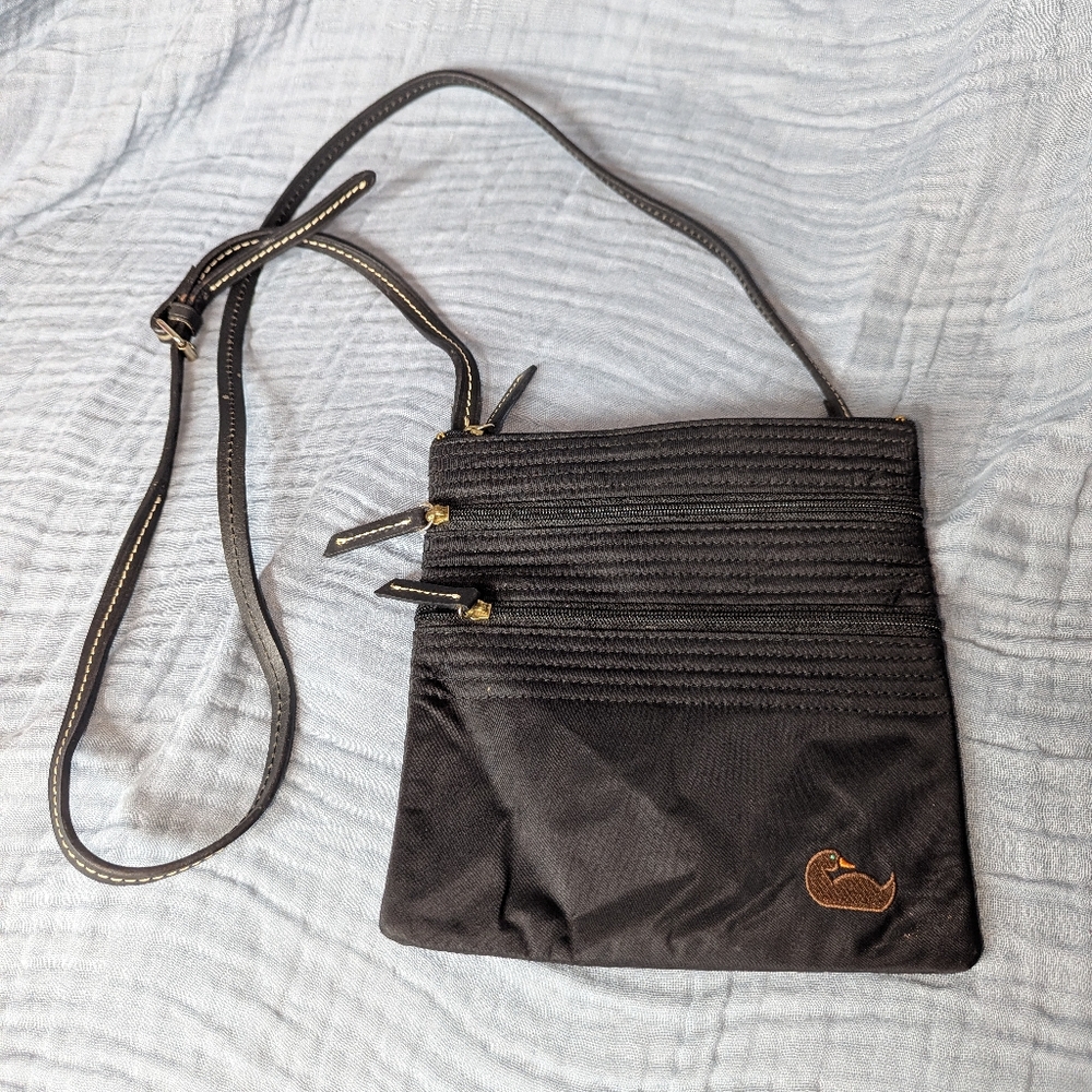 Dooney & Bourke Triple Zip Black Crossbody Bag